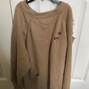 Aerie distressed sweatshirt.